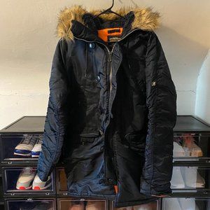 🔥: Alpha Industries • Blue • Parka • M